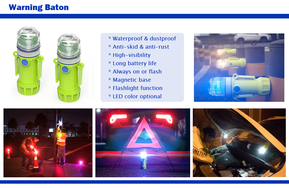 Warning LED baton for traffic control